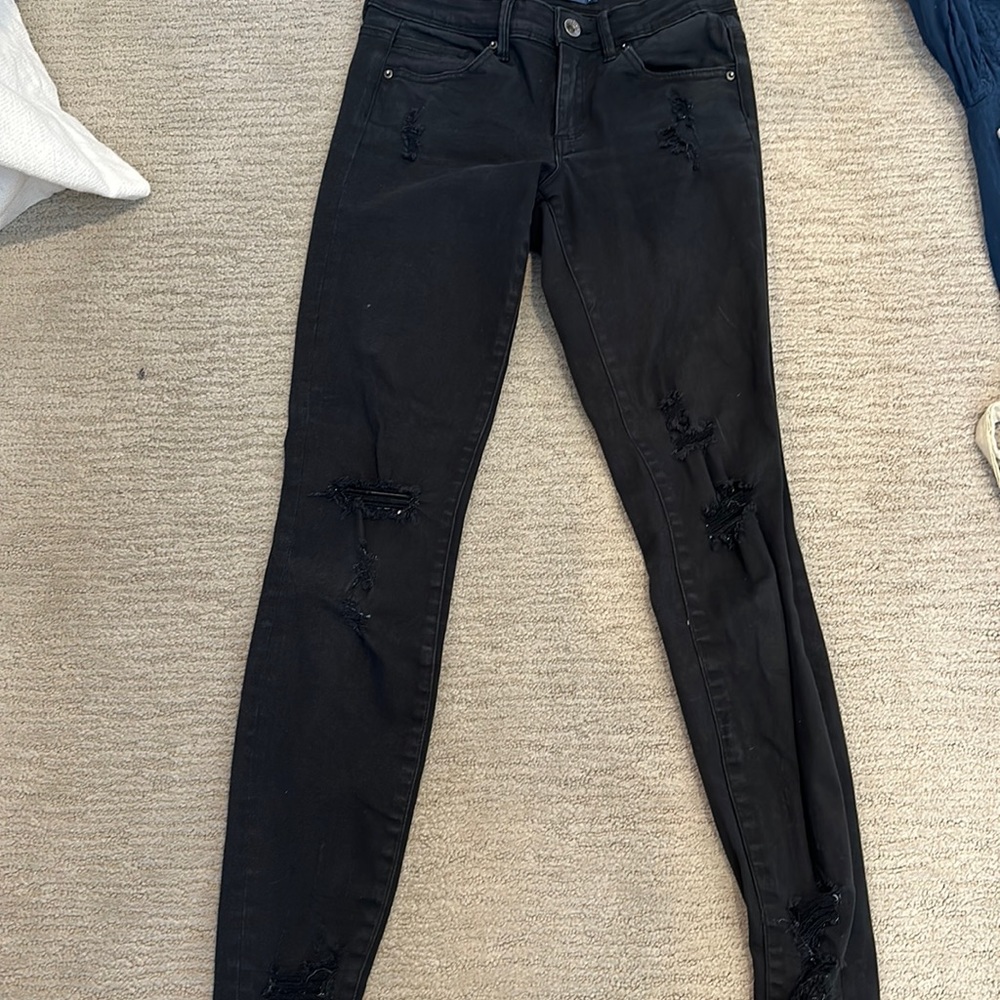 Tractr BLU black ripped jeans, great condition, practically new, wore once